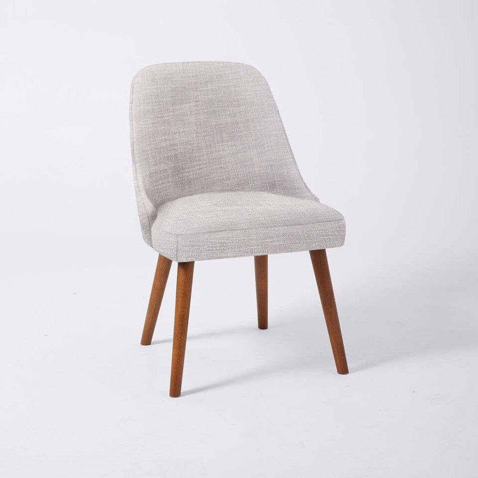 MidCentury Upholstered Dining Chair Wood Legs West Elm Australia
